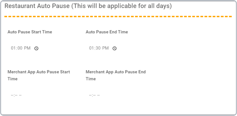 Restaurant Auto Pause