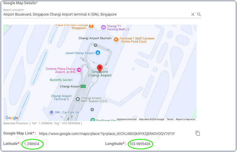 Restaurant Location Details